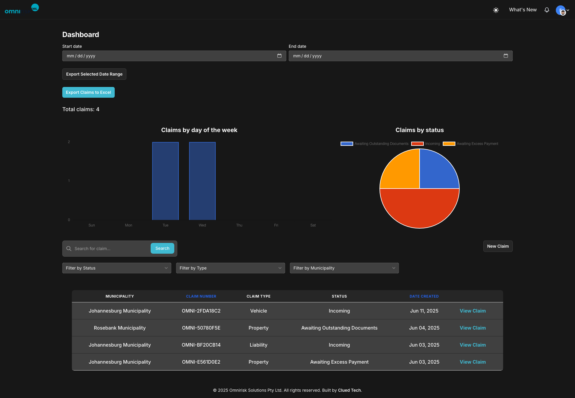 Omnirisk Claims Management System